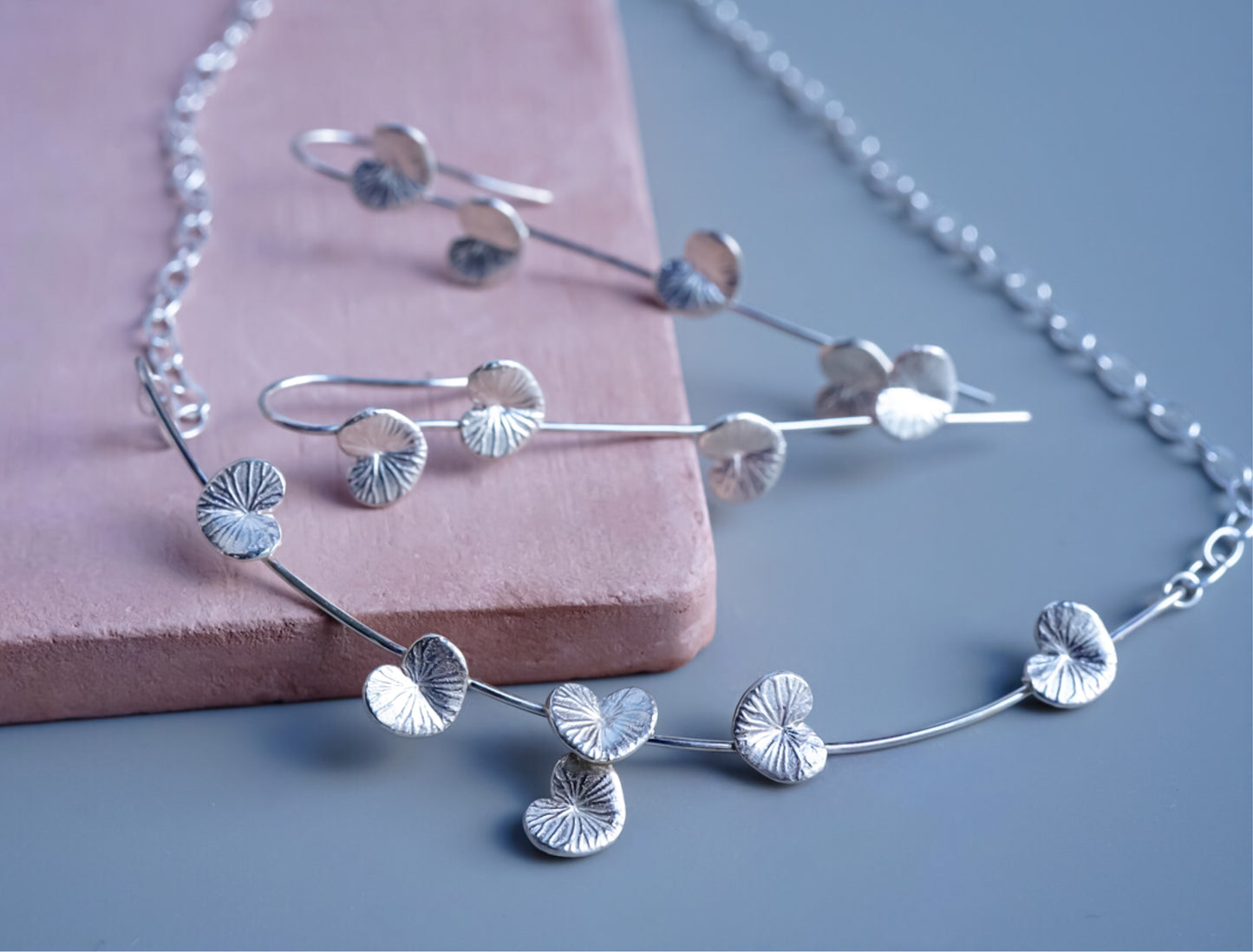 Lotus Leaf Simple Necklace in Sterling silver