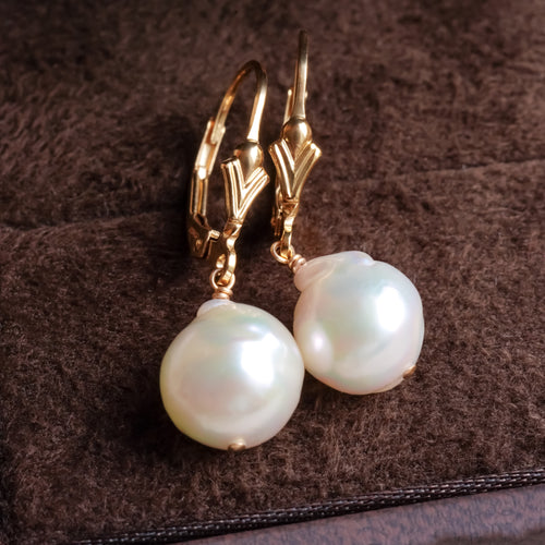 EFFY™ Collection Cultured Freshwater Pearl Graduated Duo Chain Dangle  Double Drop Earrings in 14K Gold | Zales Outlet